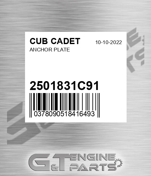 2501831C91 Anchor Plate for CUB CADET