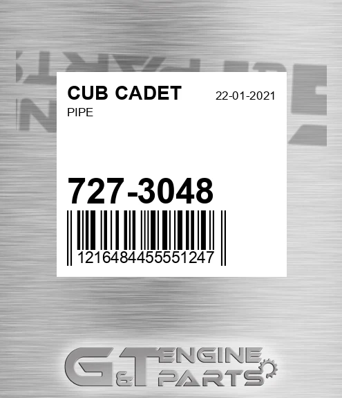 727-3048 Pipe for CUB CADET