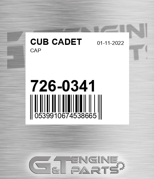 726-0341 Cap for CUB CADET
