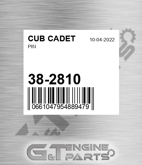 38-2810 Pin for CUB CADET