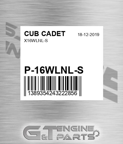 P-16WLNL-S X16wlnl-s for CUB CADET
