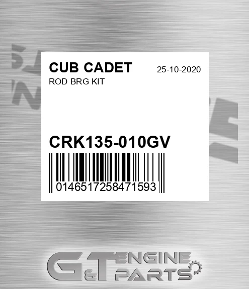 CRK135-010GV Rod Brg Kit for CUB CADET