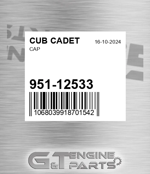 951-12533 Cap for CUB CADET