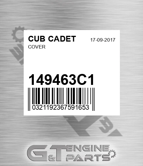 149463C1 Cover for CUB CADET