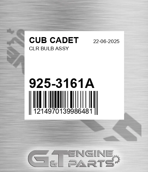925-3161A Clr Bulb Assy for CUB CADET