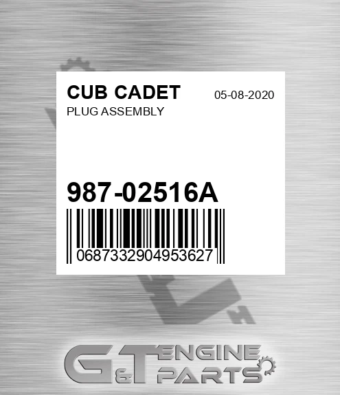 987-02516A Plug Assembly for CUB CADET