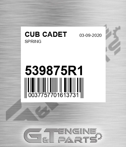 539875R1 Spring for CUB CADET