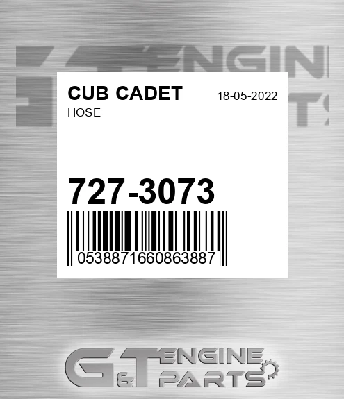 727-3073 Hose for CUB CADET