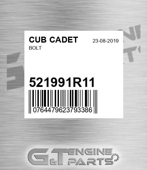 521991R11 Bolt for CUB CADET