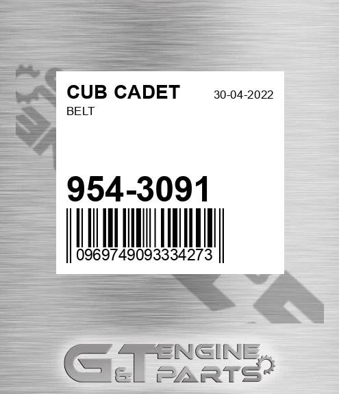 954-3091 Belt for CUB CADET