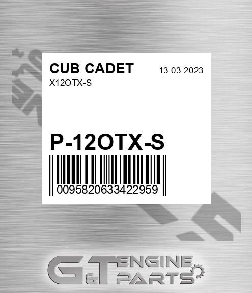 P-12OTX-S X12otx-s for CUB CADET