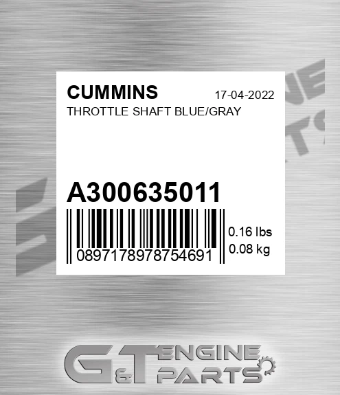 A3006350-11 Throttle Shaft Blue/gray for CUMMINS