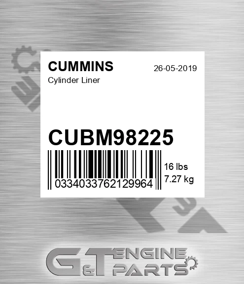 CUBM98225 Cylinder Liner for CUMMINS