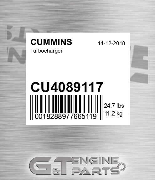 CU4089117 Turbocharger for CUMMINS