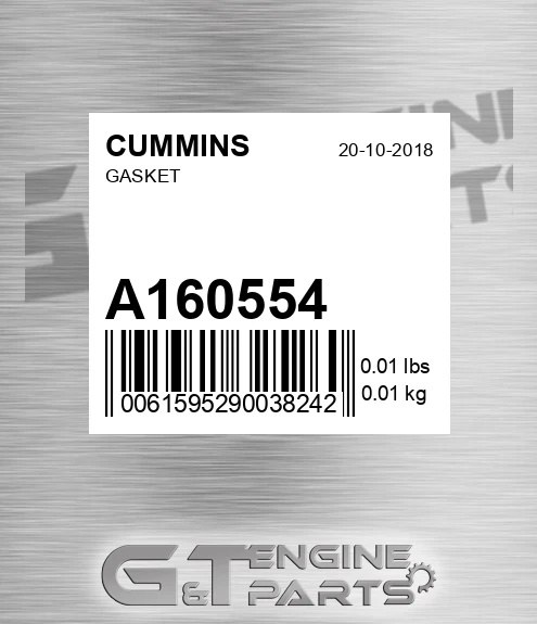 A160554 Gasket