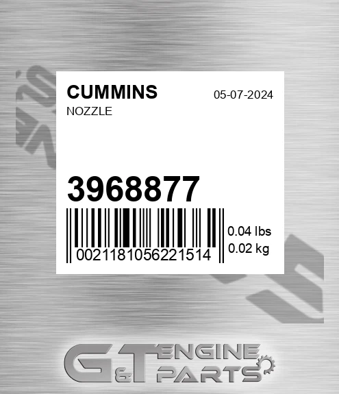 3968877 CUMMINS Nozzle