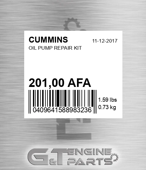 201,00 AFA Oil Pump Repair Kit for CUMMINS