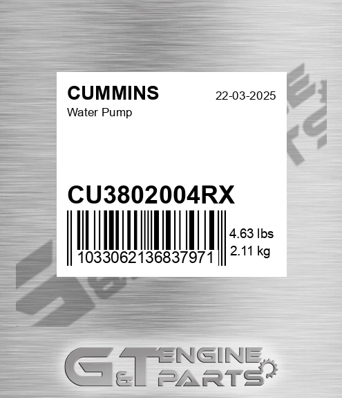 CU3802004RX Water Pump