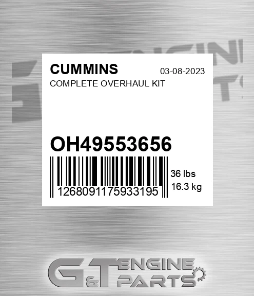 OH4955365-6 Complete Overhaul Kit for CUMMINS