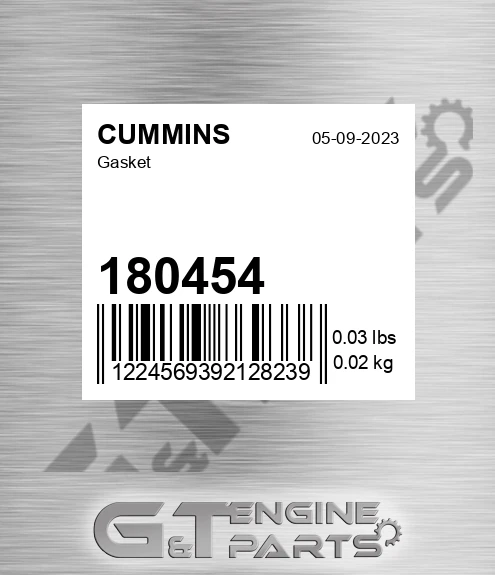 180454 Gasket for CUMMINS