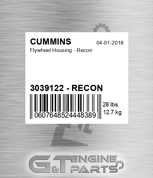 3039122 - RECON Flywheel Housing - Recon for CUMMINS