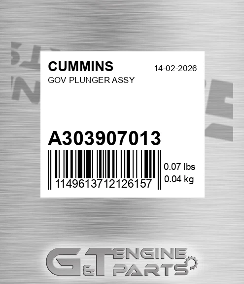 A3039070-13 Gov Plunger Assy for CUMMINS
