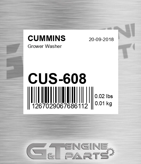 CUS-608 Grower Washer for CUMMINS