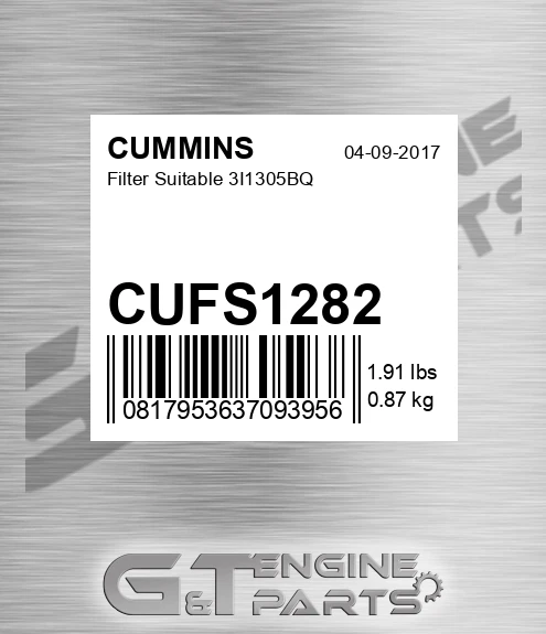 CUFS1282 Filter Suitable 3i1305bq