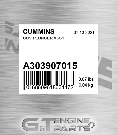 A3039070-15 Gov Plunger Assy for CUMMINS