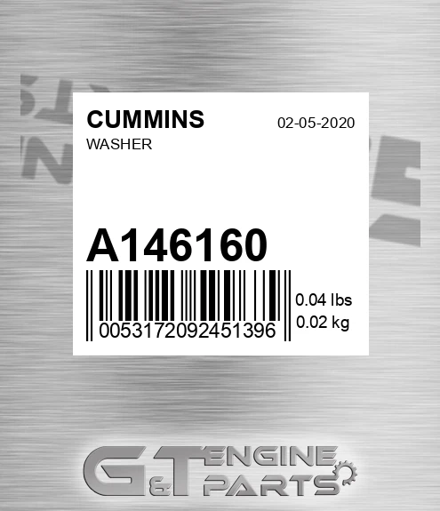 A146160 Washer for CUMMINS