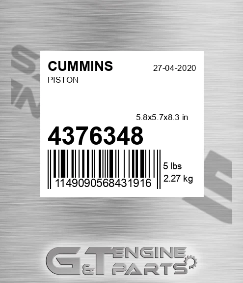 4376348 CUMMINS Piston