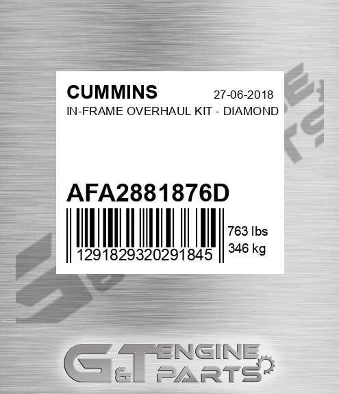 AFA-2881876D In-frame Overhaul Kit - Diamond for CUMMINS