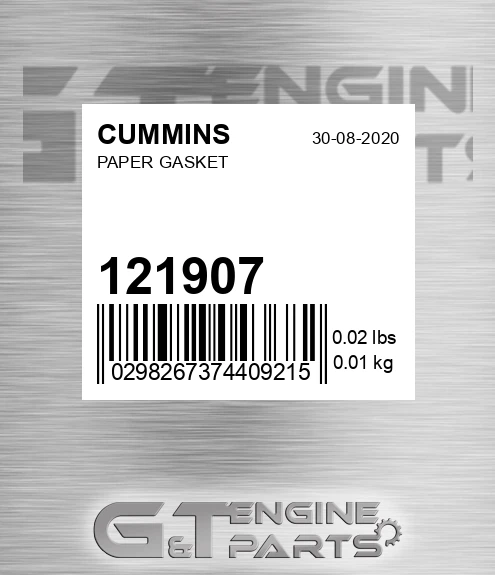 121907 Paper Gasket