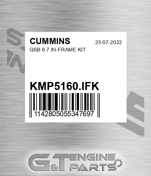 KMP5160.IFK Qsb 6.7 In-frame Kit for CUMMINS