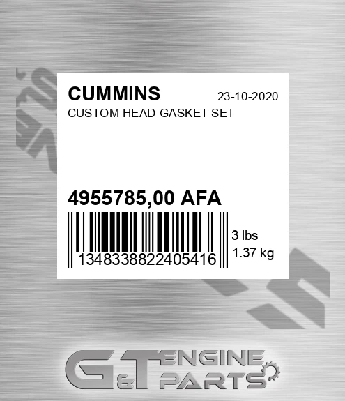 4955785,00 AFA Custom Head Gasket Set for CUMMINS