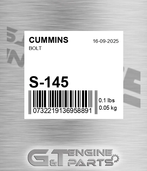 S-145 Bolt for CUMMINS