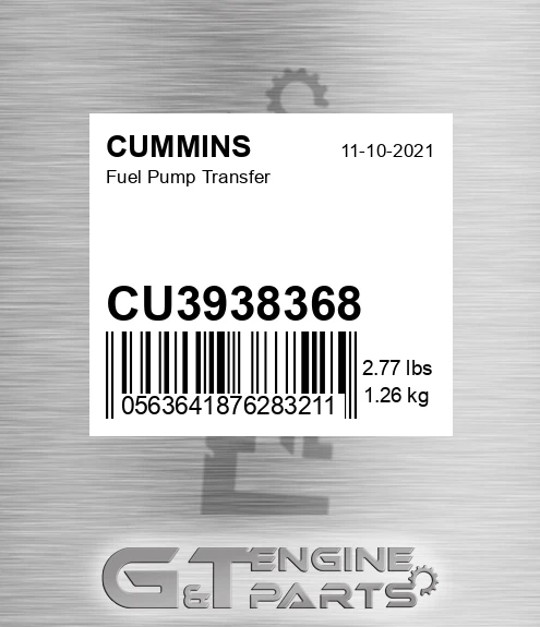 CU3938368 Fuel Pump Transfer for CUMMINS