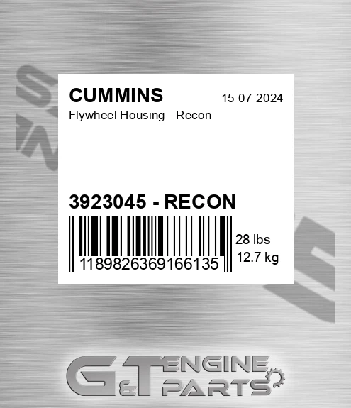 3923045 - RECON Flywheel Housing - Recon for CUMMINS
