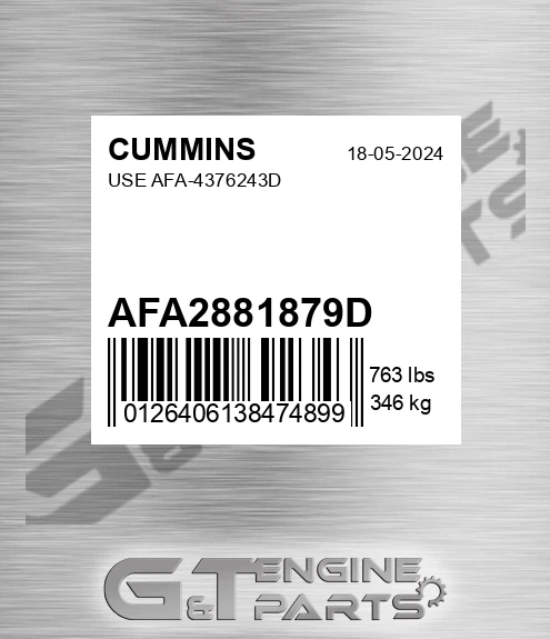 AFA-2881879D Use Afa-4376243d for CUMMINS