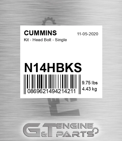 N14HBKS Kit - Head Bolt - Single for CUMMINS