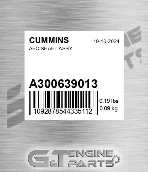 A3006390-13 Afc Shaft Assy for CUMMINS