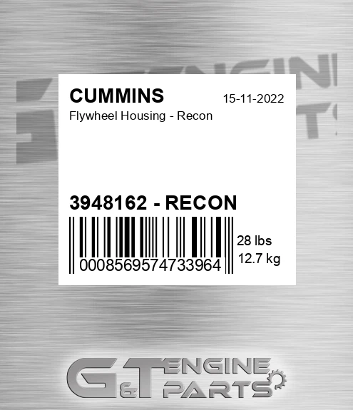 3948162 - RECON Flywheel Housing - Recon for CUMMINS
