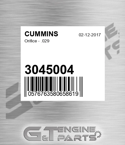 3045004 CUMMINS Orifice - .029