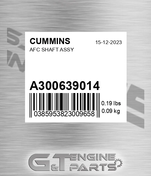 A3006390-14 Afc Shaft Assy for CUMMINS