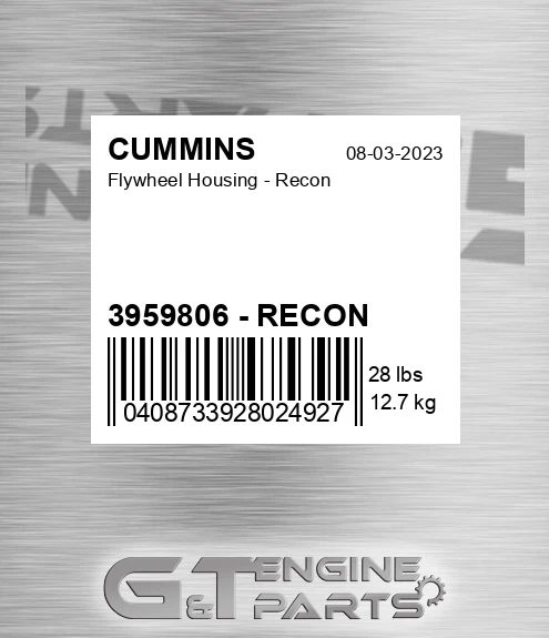 3959806 - RECON Flywheel Housing - Recon for CUMMINS