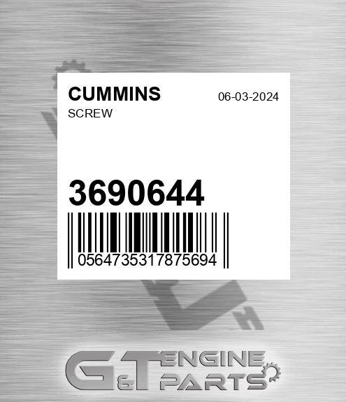3690644 CUMMINS Screw