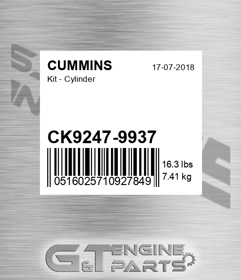 CK9247-9937 Kit - Cylinder for CUMMINS