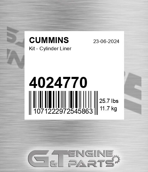 4024770 Kit - Cylinder Liner