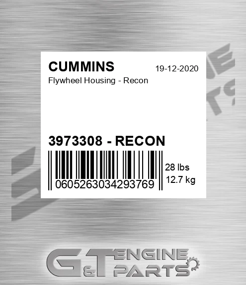 3973308 - RECON Flywheel Housing - Recon for CUMMINS