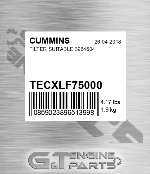 TECXLF75000 Filter Suitable 3964604